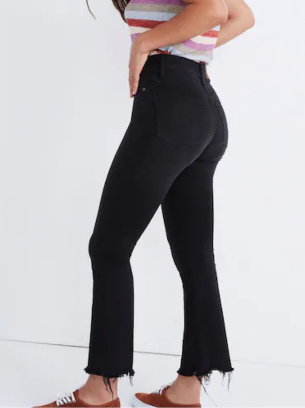 Madewell Cali boot  Women's Flare Jeans in Black Waist 28